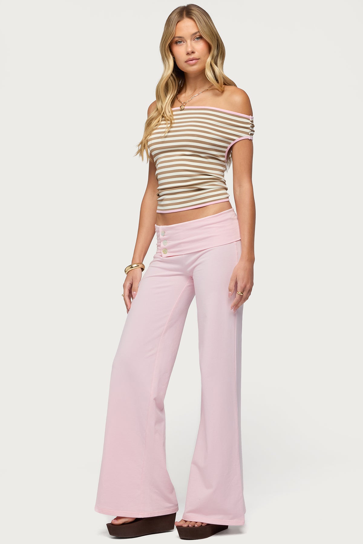 Poppy Foldover Wide Leg Pants - Image 3