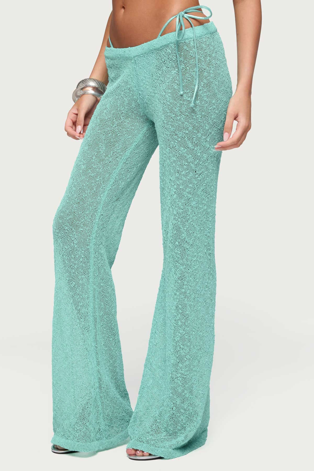 Bena Textured Knit Flared Pants - Image 4