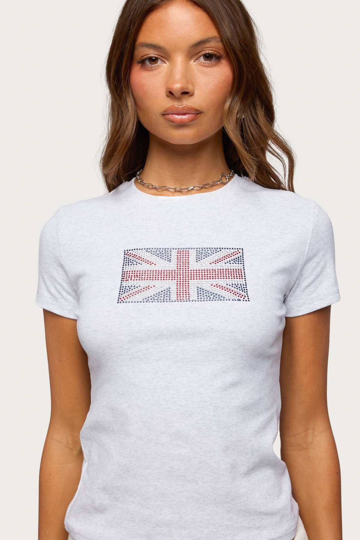 UK Girl Rhinestone T Shirt - Image 3