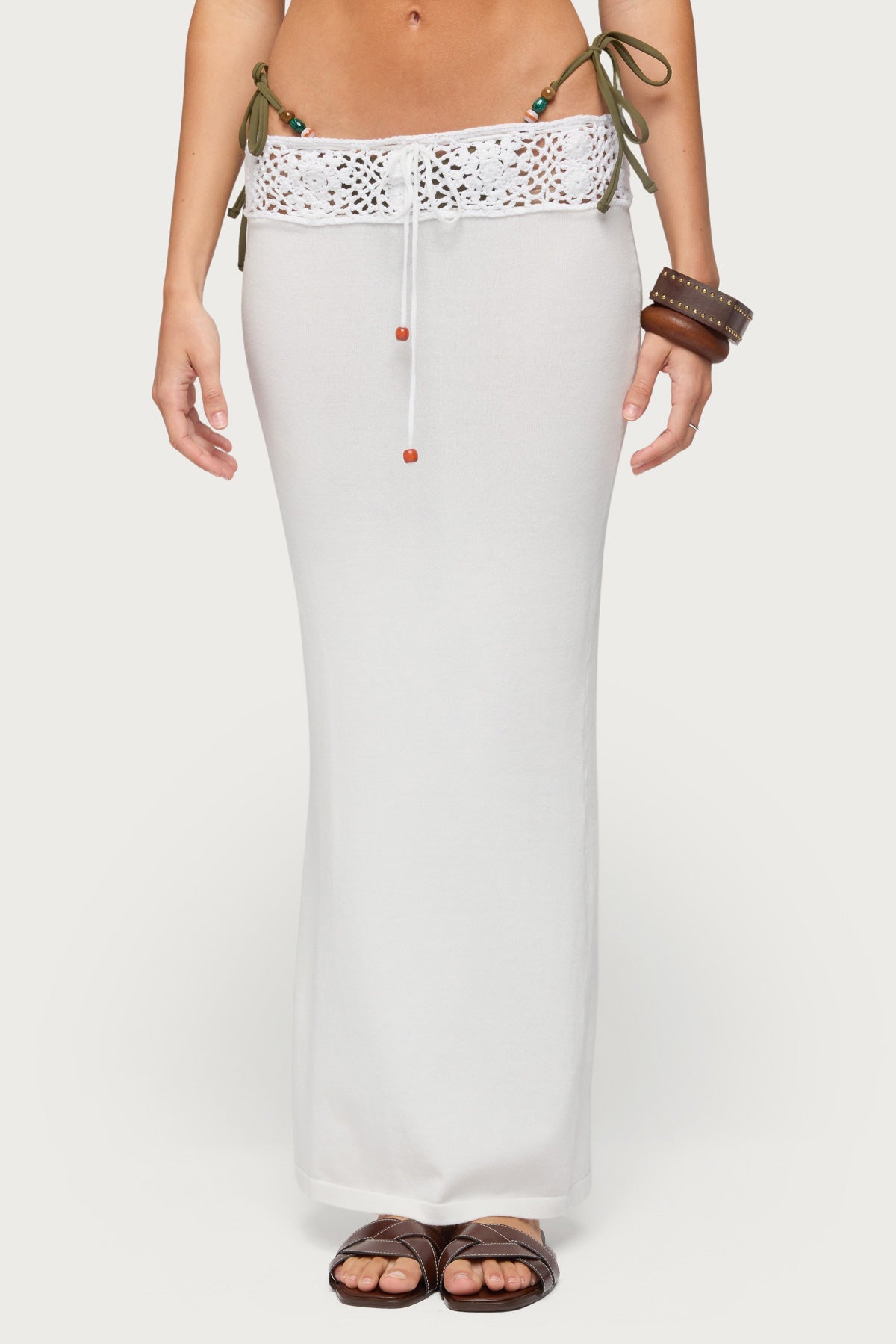 Maven Crochet Waist Knit Maxi Skirt - Image 2