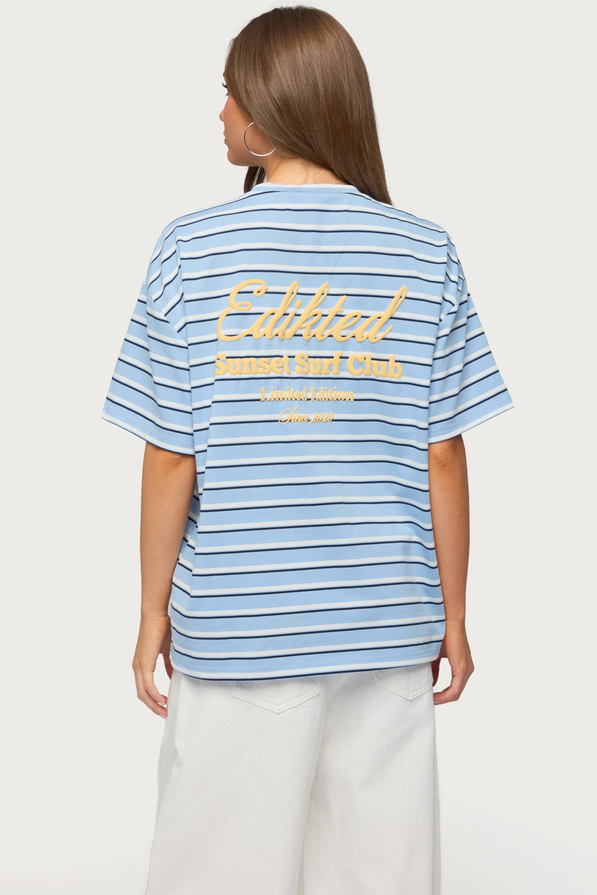 Chill Girl Striped Oversized T Shirt - Image 2
