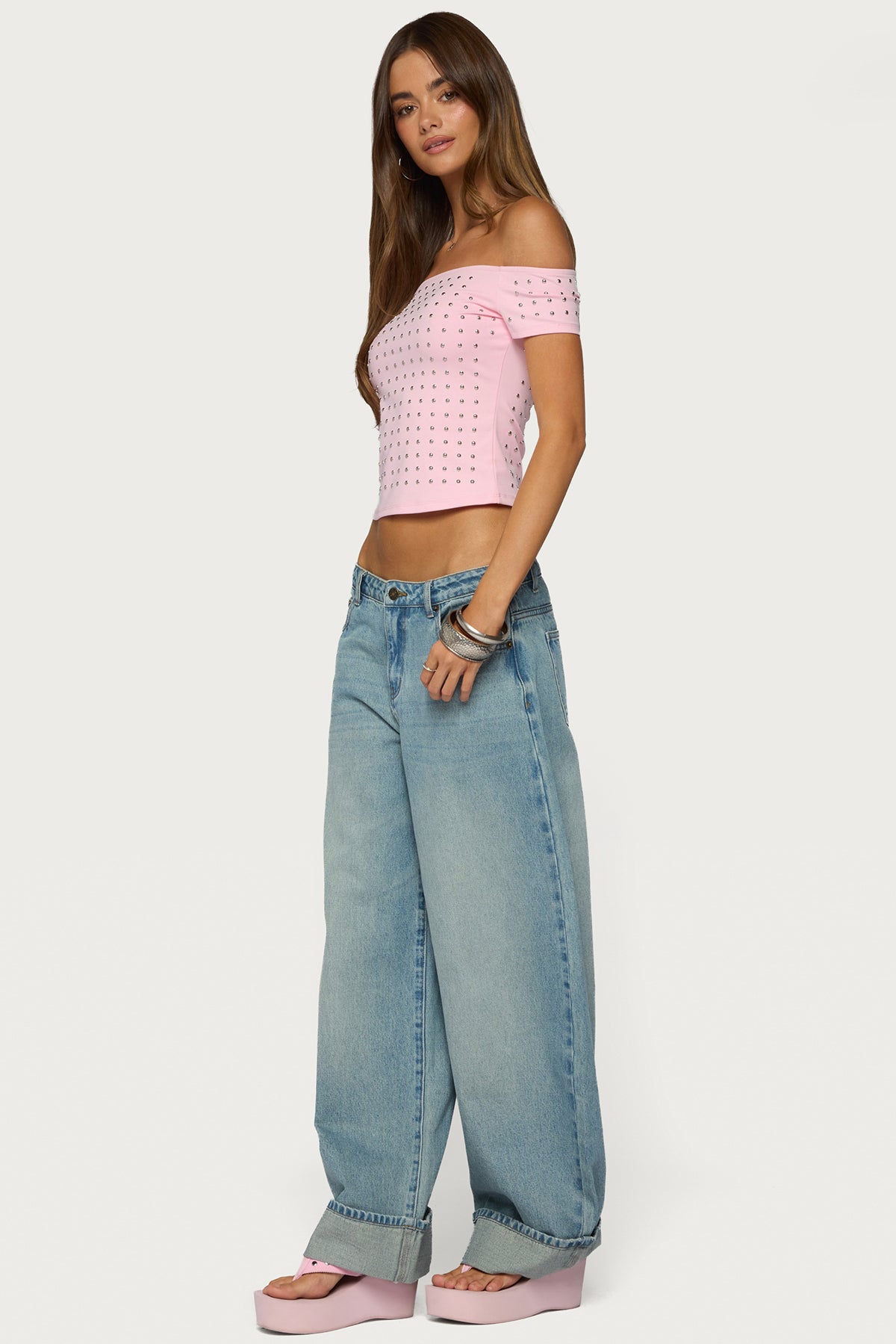 Mack Studded Off Shoulder Top - Image 5