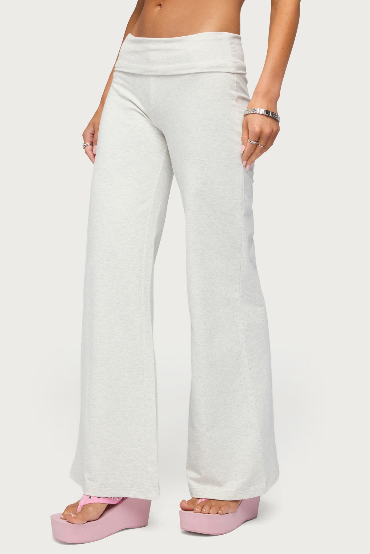 Edikted Wknd Sequin Foldover Pants - Image 4