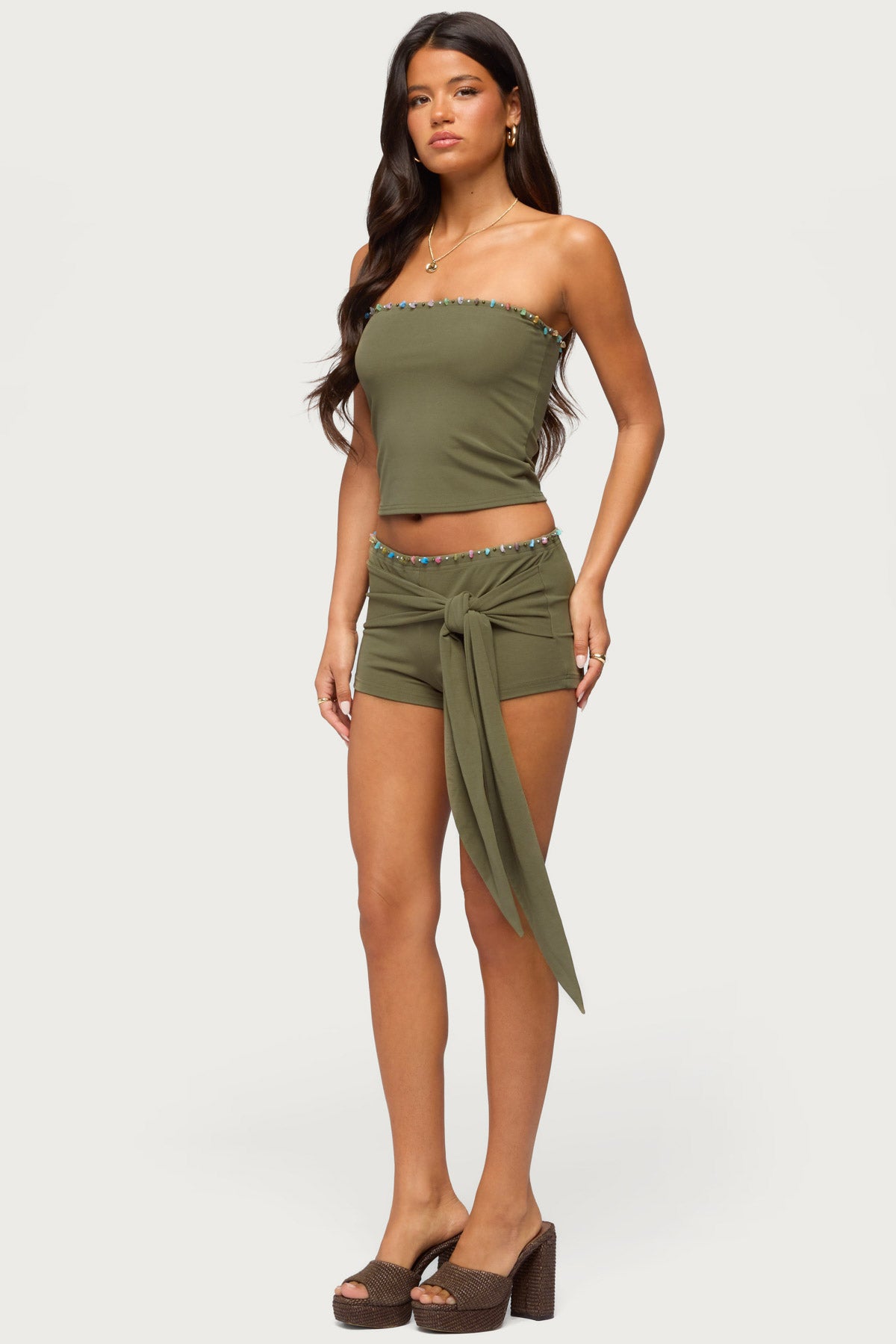 Monroah Bead Strapless Top - Image 4