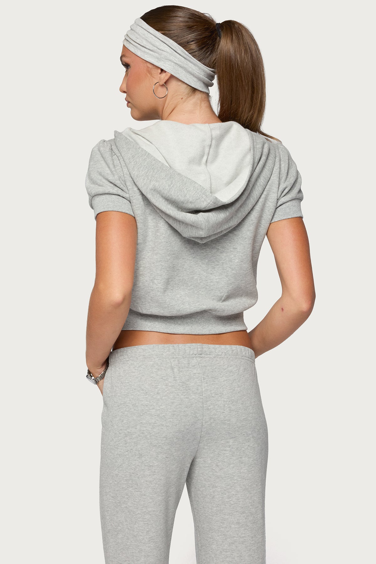 Rachel Short Sleeve Hooded Top - Image 4