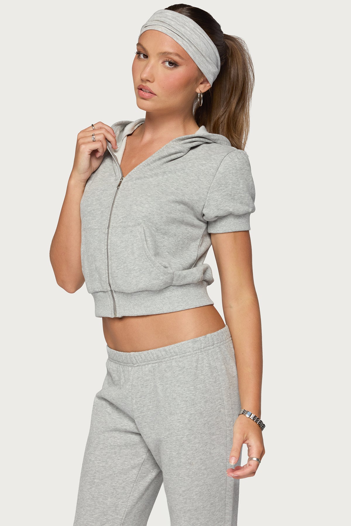 Rachel Short Sleeve Hooded Top - Image 3