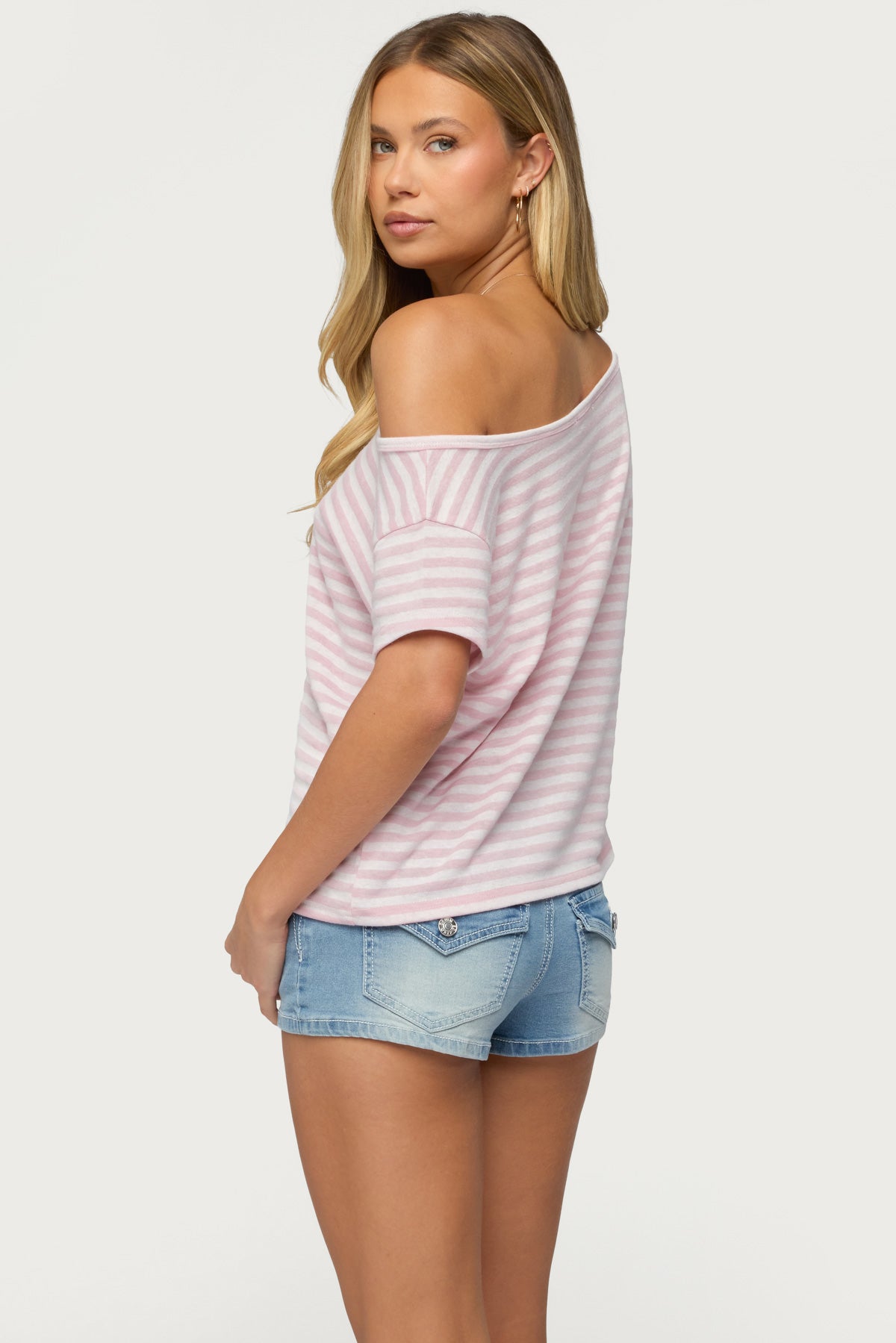 Chanelle Off Shoulder Striped Top - Image 4