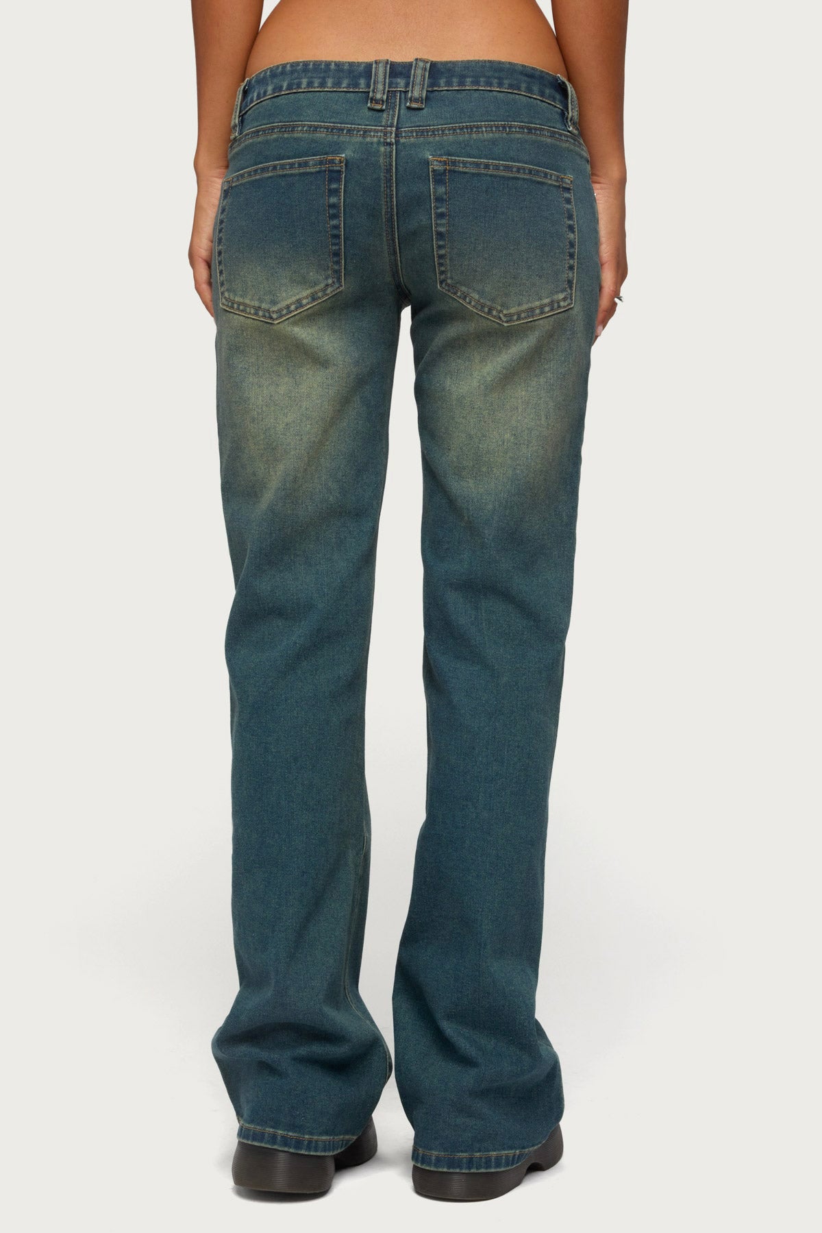 Moonie Low Rise Bootcut Jeans - Image 4