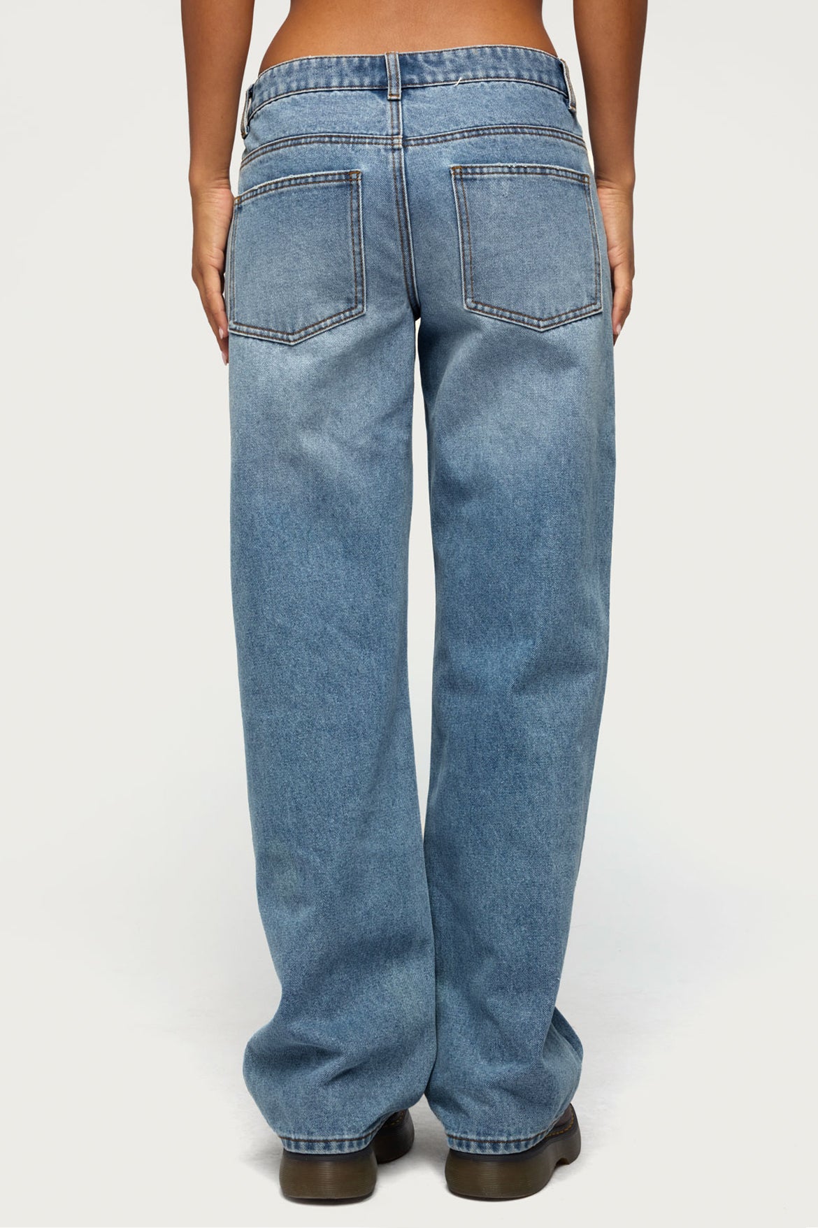 Juju Distressed Low Rise Baggy Jeans - Image 4