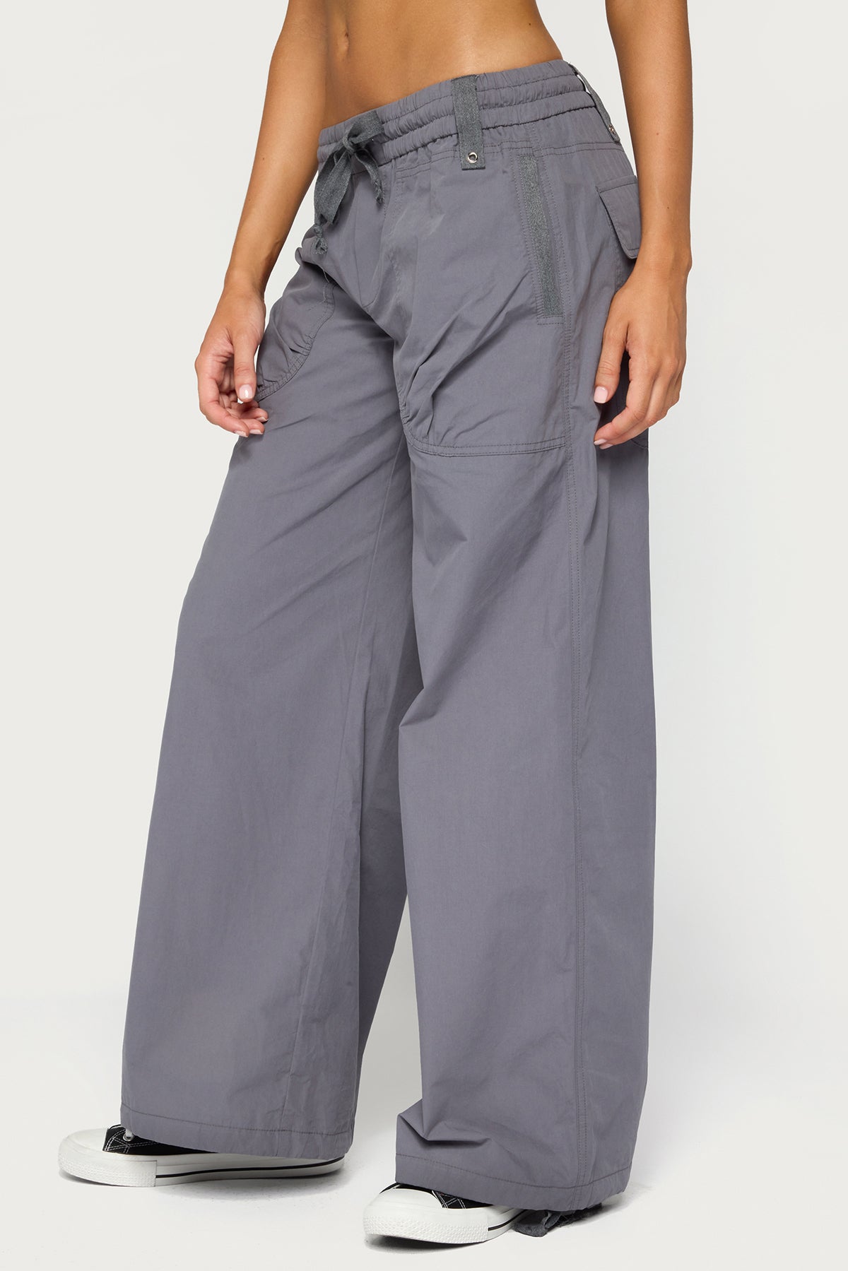 Kathleen Oversized Cotton Cargo Pants - Image 3