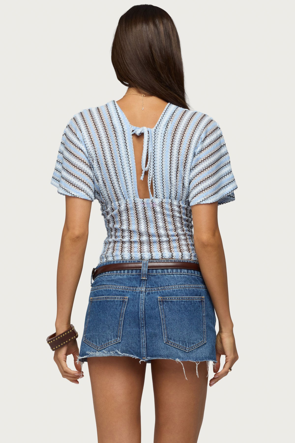 Alwyn Flutter Crochet Zigzag Top - Image 5